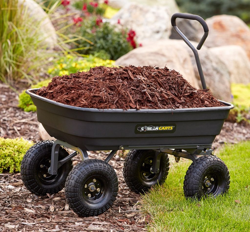 Gorilla Carts GOR4PS Poly Garden Dump Cart