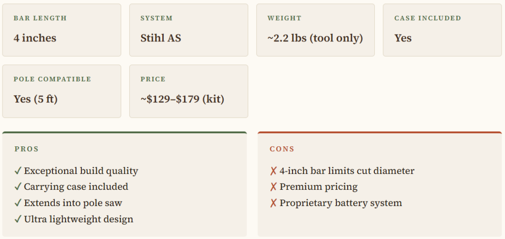 Stihl GTA 26 Garden Pruner